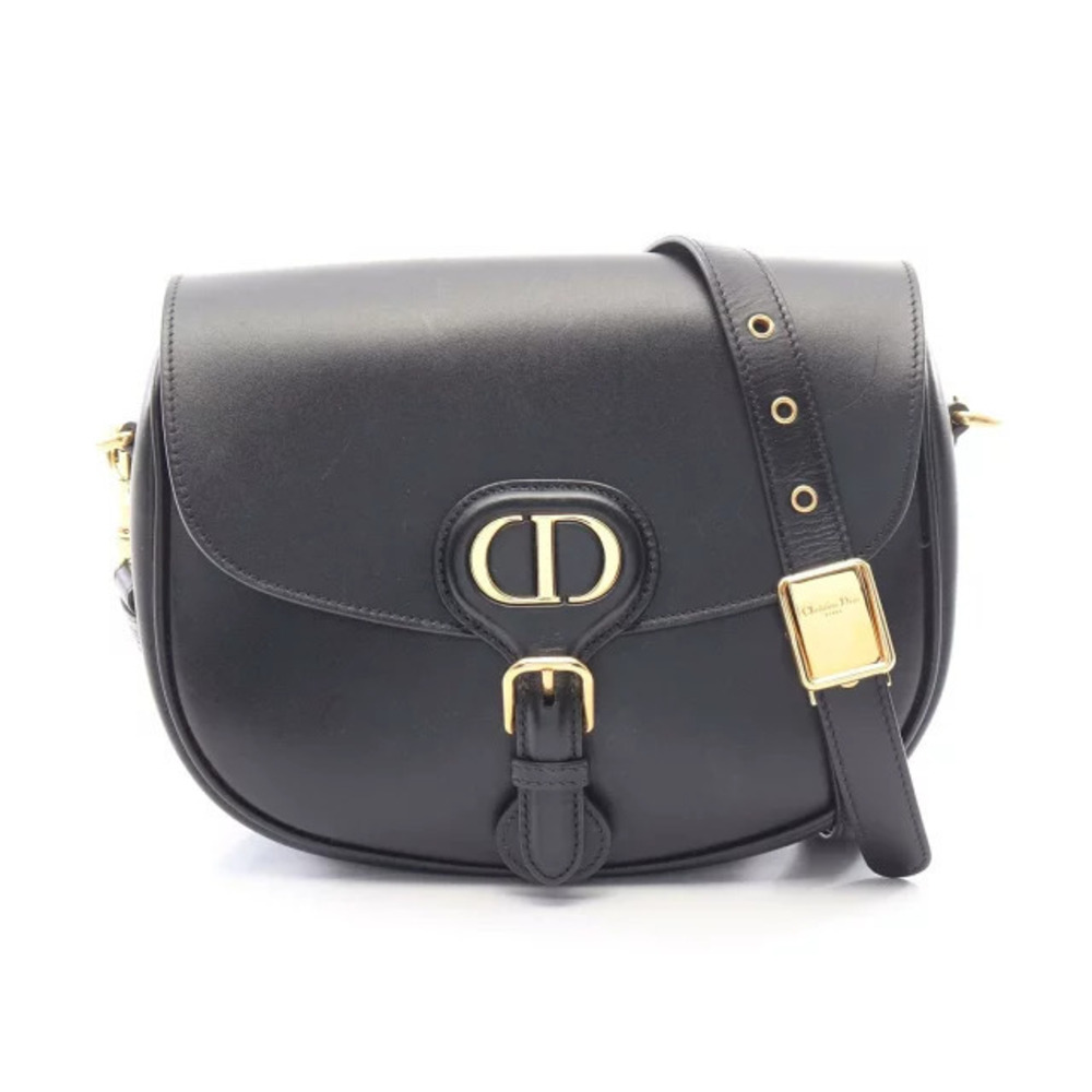 Christian Dior Bobby Leather Shoulder Bag Black